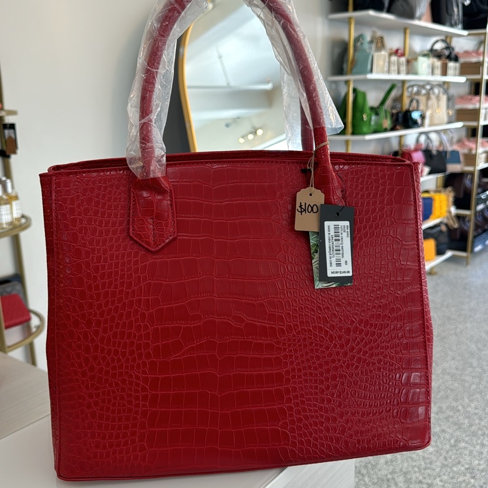 Badgley Mischka croc style purse $149 MSRP - Picture 4 of 7